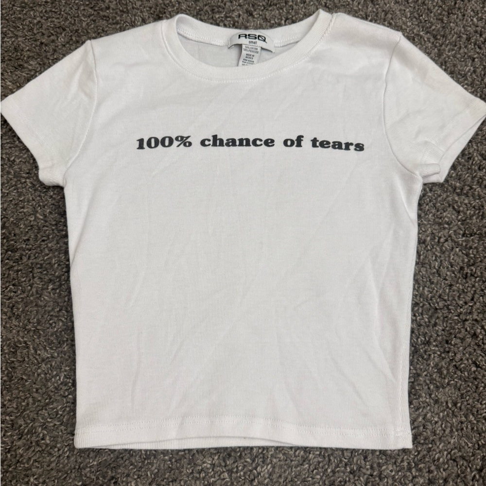 RSQ White Short Sleeve Graphic Tee